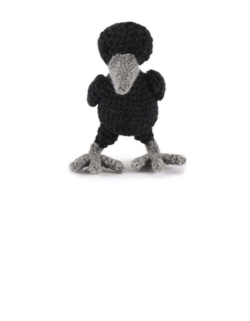 toft ed's animal mini raven amigurumi crochet